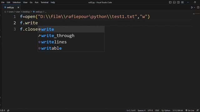 نوشتن و اضافه کردن متن در یک فایل متنی ( write and append in python ) смотреть онлайн