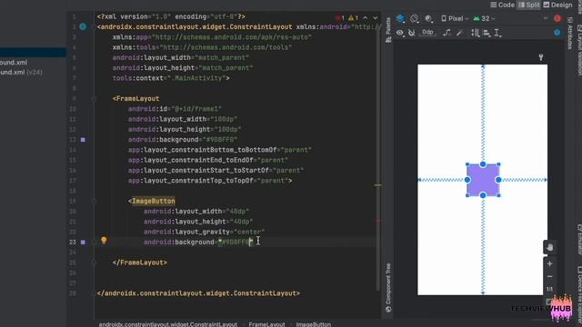 Adding Text and Image in a Button in Android Studio | TechViewHub | Android Studio смотреть онлайн