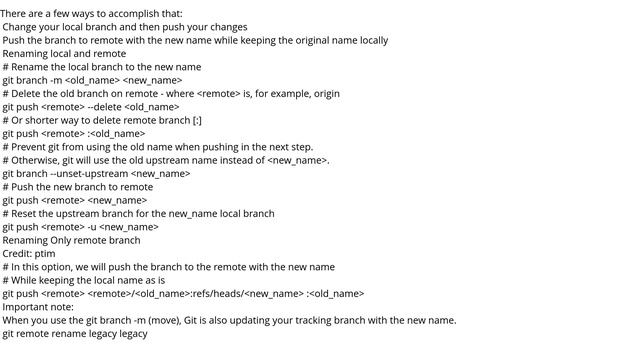How do I rename both a Git local and remote branch name? смотреть онлайн