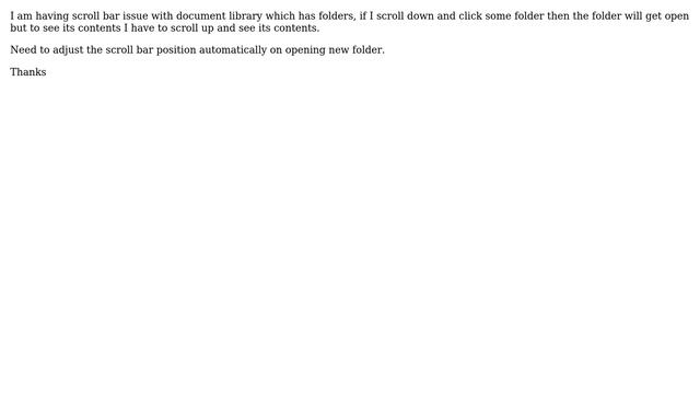 Sharepoint: Scroll bar position - Document Library смотреть онлайн