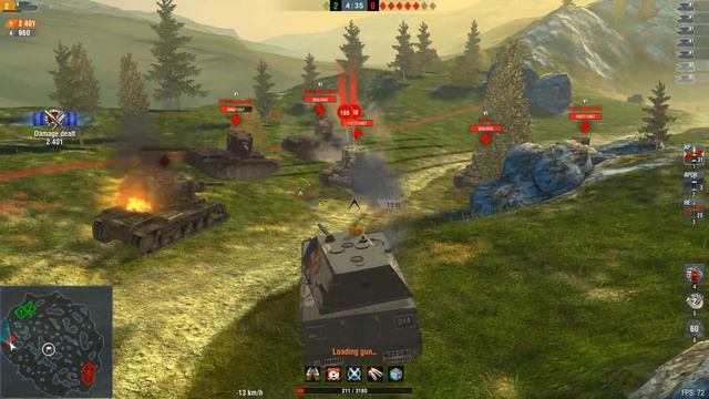 WOT Blitz Can KV-2 152mm Derp Kill a Maus? смотреть онлайн