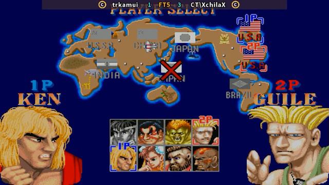 Street Fighter II - The World Warrior - trkamui vs CT\XchilaX FT5 смотреть онлайн