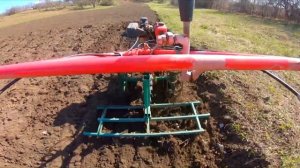 Посадка картофеля боронование фреза пагота новым плугом ПЦ-1-18 МОТОБЛОКОМ Forte 1050 на 6 л с