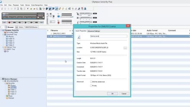 Olympus DM-670 And Olympus Sonority Software And Dragon