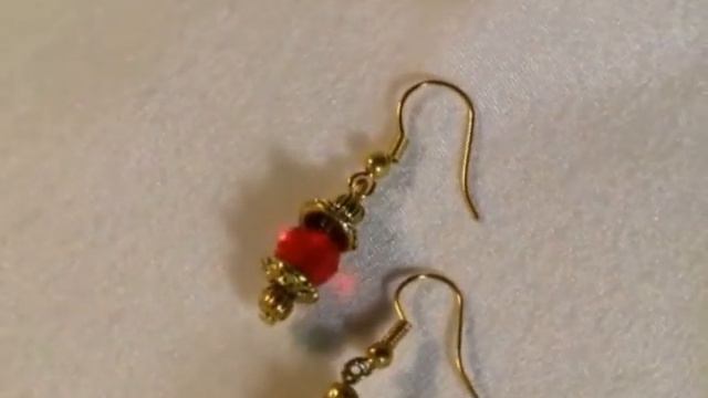 Серьги "Гранат" (бижутерия, металл) смотреть онлайн