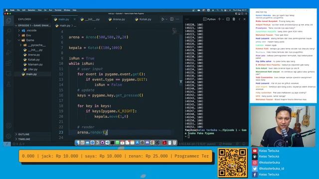 Coding Challenge #1 - Game Snake Pygame Part-1 смотреть онлайн