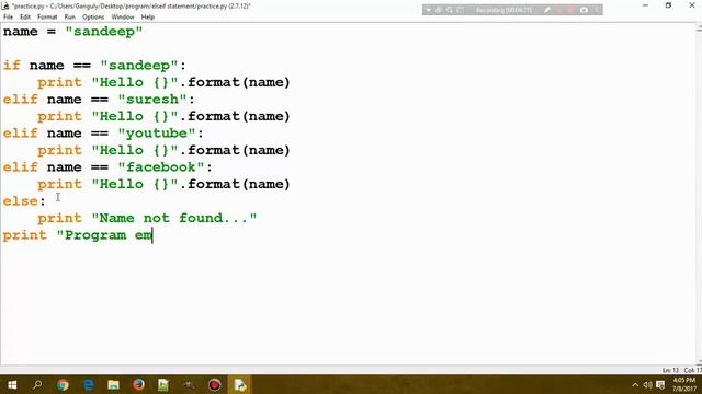 Python Programming Tutorial - 12 - If Else-If Conditional Statement | Hindi смотреть онлайн