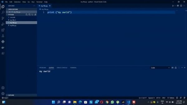 VS Code clean output with code runner for python programming