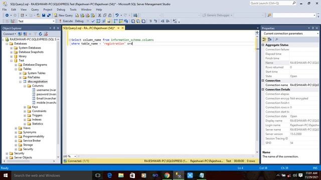 how to get Column names from a Database table in SQL Server смотреть онлайн