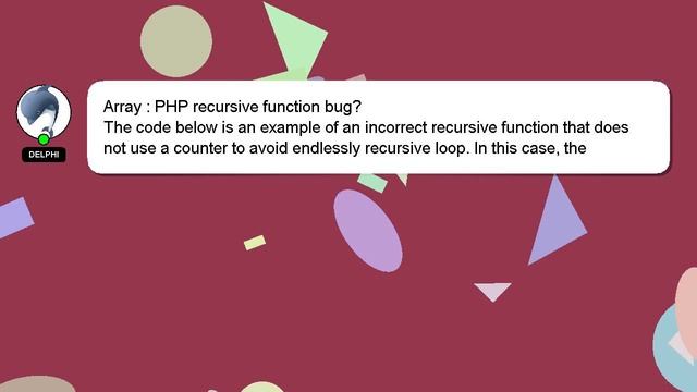 Array : PHP recursive function bug? смотреть онлайн