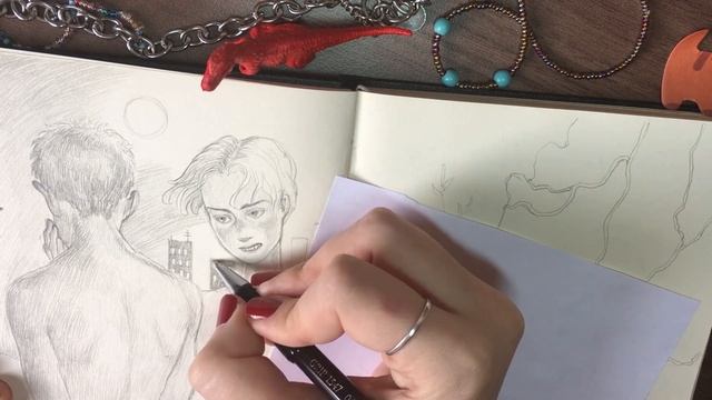 ненавижу INKTOBER | рисую в скетчбуке | Halloween Speedpaint