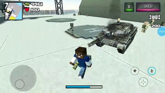 Играем в GTA San Andreas в стиле Minecraft взрываем базу смотреть онлайн