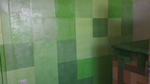 Как покрасить стену в стиле Майнкрафт: даже когда выключили свет