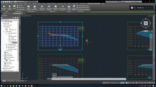 CIVIL 3D | Cross Section Area Table and Volume Report смотреть онлайн