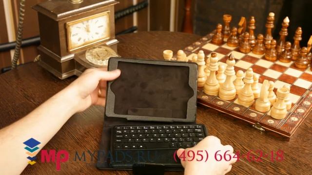Чехол-клавиатура для Apple iPad Mini 2 with Retina display черный кожаный смотреть онлайн