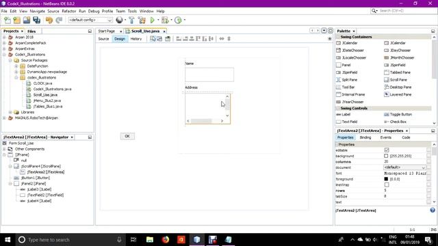 Using jScrollBar/jScrollPane:NetBeans |Java Tutorial#5 | CodeX ARBX 2019 смотреть онлайн