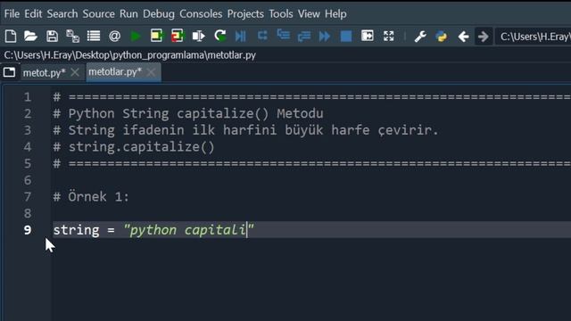Python String Metodları: Capitalize Metodu смотреть онлайн