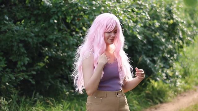 Парик в розовом цвете #SHANGKE смотреть онлайн