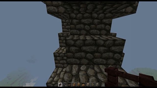 Minecraft: Средневековье. Башня магов или гильдия магов + маленький домик.