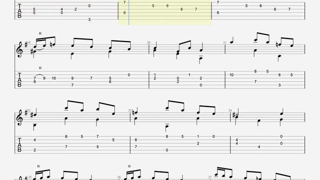 scarlatti-sonata K34 classical guitar tutorial tabs смотреть онлайн