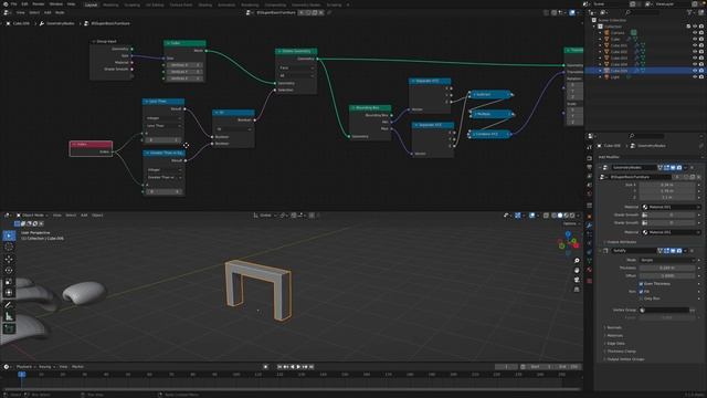 LIVENODING / Geometry Nodes Super Basic U Shape Furniture смотреть онлайн