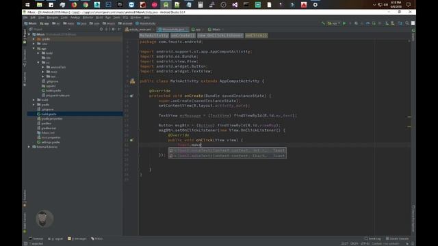 Android Studio: Show Toast on Button Click смотреть онлайн