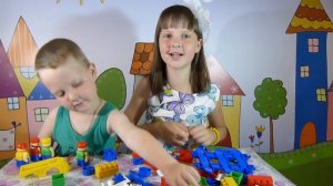 ЛЕГО- bauer Железная дорога.Собираем конструктор и строим  железную дорогу.Видео для детей!