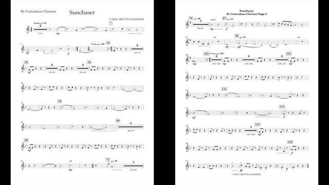 Sunchaser (Contrabass Clarinet part) by Carol Chambers смотреть онлайн