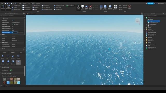 How to make Realistic Terrain Water in Roblox Studio смотреть онлайн