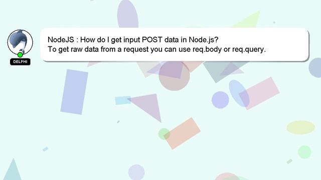 NodeJS : How do I get input POST data in Node.js? смотреть онлайн