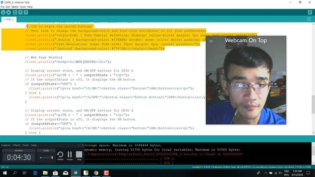 WEBSERVER NODE MCU ESP8266 смотреть онлайн