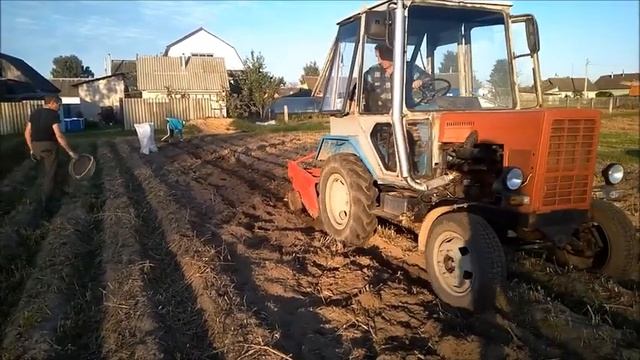 Самодельная однорядная копалка & самодельный трактор. Homemade tractor смотреть онлайн