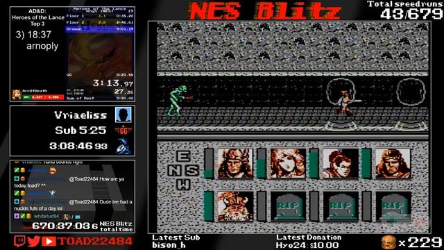 NES Blitz | Game #44 | Advanced Dungeons & Dragons: Heroes of the Lance | Goal: Sub 5:25 | Final ti смотреть онлайн