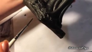 Имитация металла бронзы на гипсовой фигуре акриловыми красками   Мастер класс