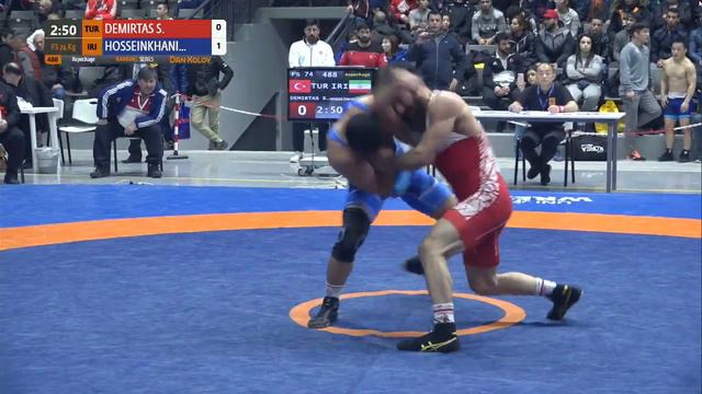 Repechage FS - 74 kg: S. DEMIRTAS (TUR) v. M. HOSSEINKHANI (IRI) смотреть онлайн