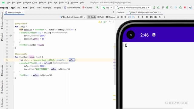 Jetpack Compose - RememberUpdatedState | Side Effect Handlers | CheezyCode Hindi смотреть онлайн