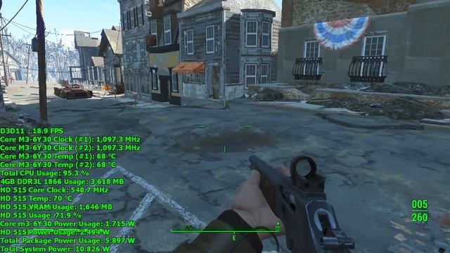 Intel Compute Stick (Core M3) Gaming: Fallout 4 - 720p