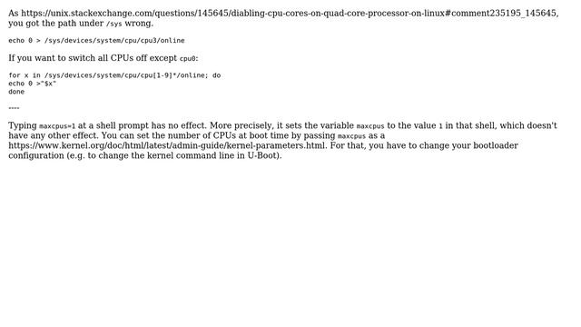 Unix & Linux: disabling cpu cores on quad core processor on linux (2 Solutions!!) смотреть онлайн