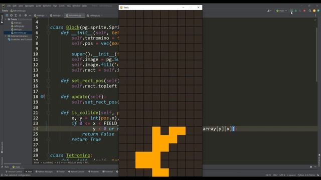 Detailed Tetris Tutorial in Python смотреть онлайн