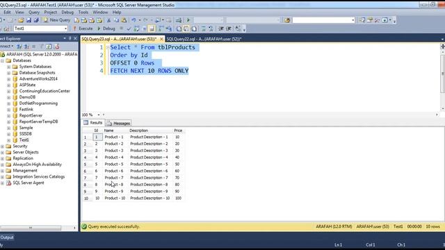 Offset fetch next in SQL Server 2012 in arabic смотреть онлайн