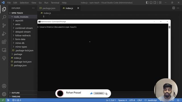 Exploring npm install & package.json file | NPM - Complete Beginners Guide | Rohan Prasad смотреть онлайн