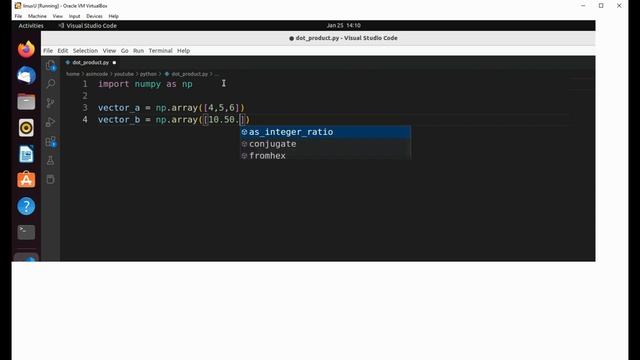 NumPy Calculate the dot product of two vectors смотреть онлайн