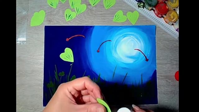 Делаем объемный рисунок с детьми. Рисование для детей. Аппликации. смотреть онлайн