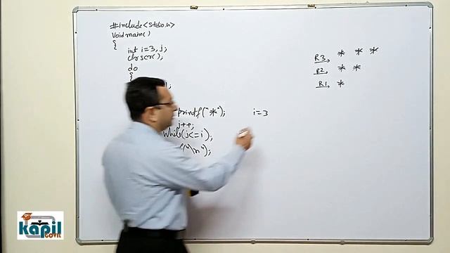 C program to print Star pattern using Do While Loop смотреть онлайн