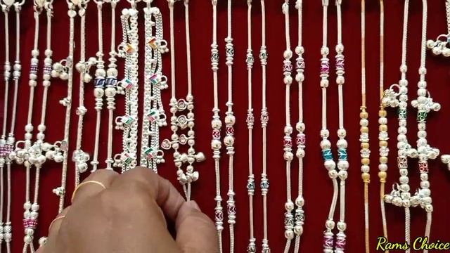 Latest silvar Bridal Anklets Designs light weight New Silver Payal collection/fancy enamal golusu смотреть онлайн