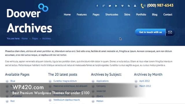 Doover Business Wordpress Theme Demo смотреть онлайн