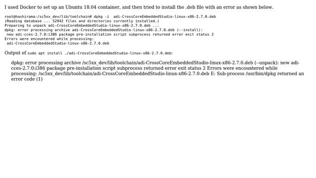 Ubuntu: dpkg package pre-installation script subprocess returned error exit status 2 on 18.04 смотреть онлайн
