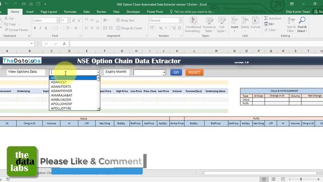 NSE Option Chain Automated Data Extractor (Utility Tool) смотреть онлайн