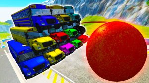 Мультики для детей, Что будет если залететь под огромный раскаленный шар в игре BEAMNG DRIVE