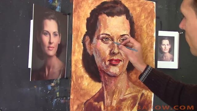 ПОРТРЕТ МАСЛОМ - портрет на заказ - как рисовать ПОРТРЕТ! смотреть онлайн